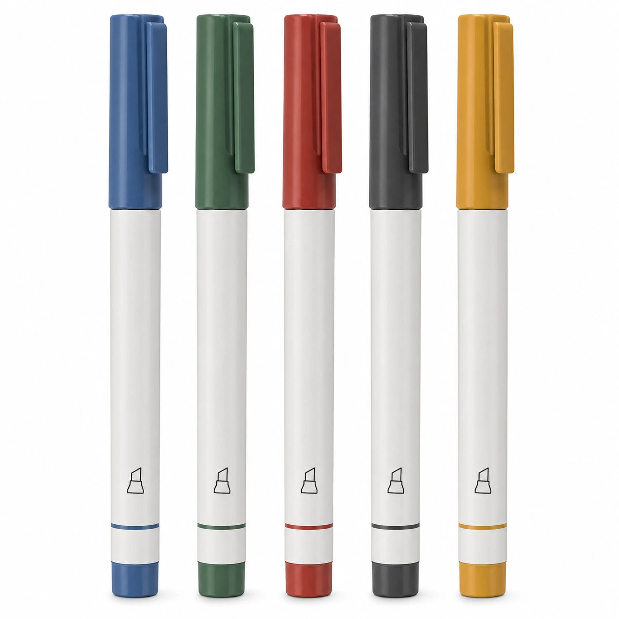 Whiteboard-Markersatz, 5 Farben, Blau/Grün/Rot/Schwarz/Gelb