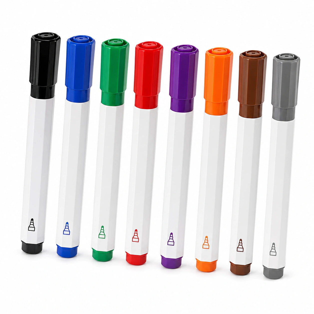 Whiteboard-Marker Set mit 8 Farben und Rundspitze