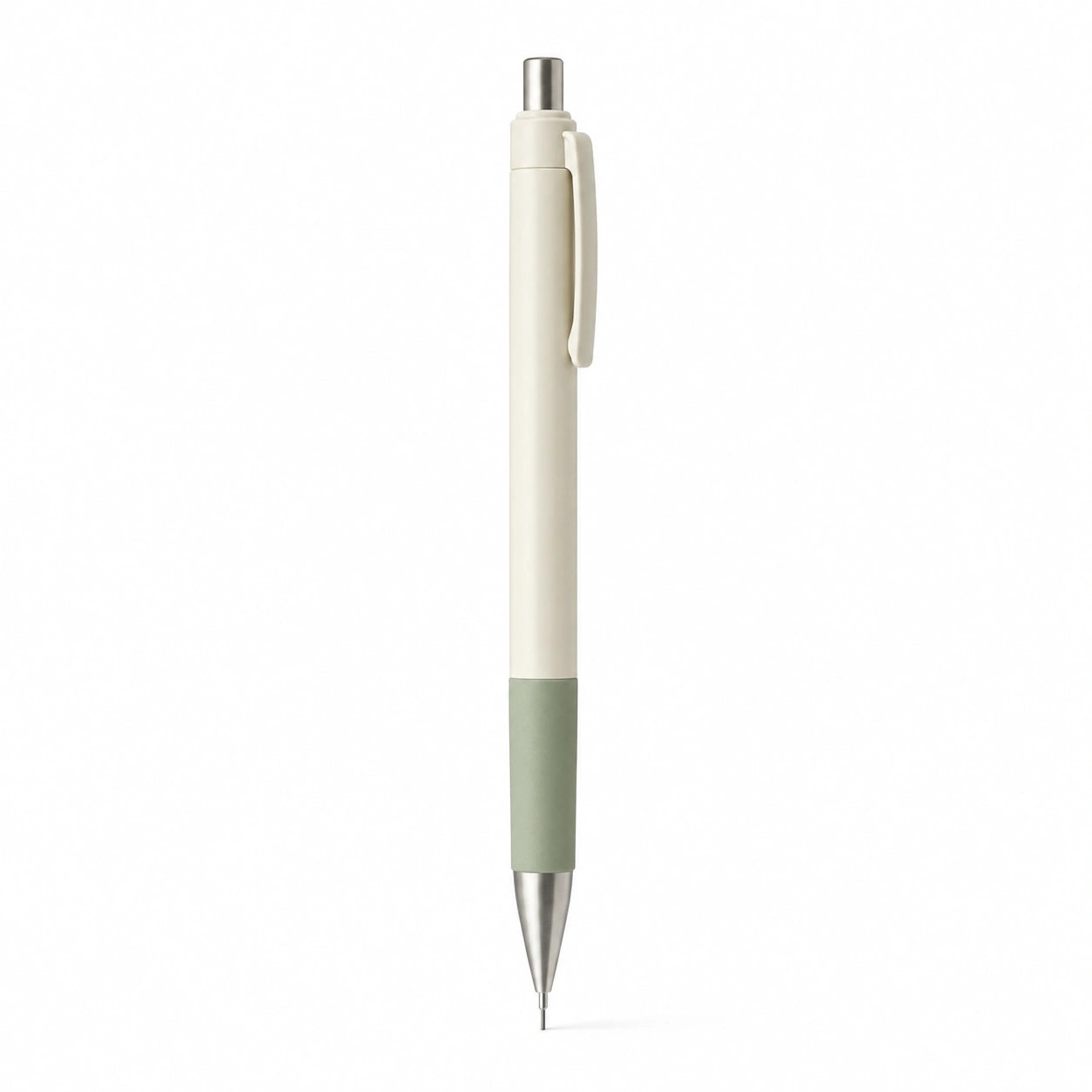 Druckbleistift Beige/Grün mit ergonomischem Griff