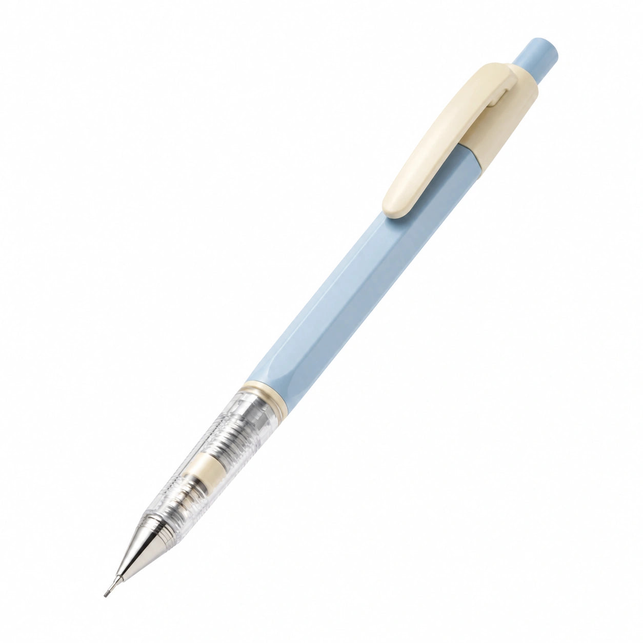 Mechanischer Bleistift 0.5mm Hellblau mit Cremefarbenem Clip
