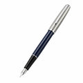 Eleganter Füllfederhalter Blau/Silber aus Edelstahl