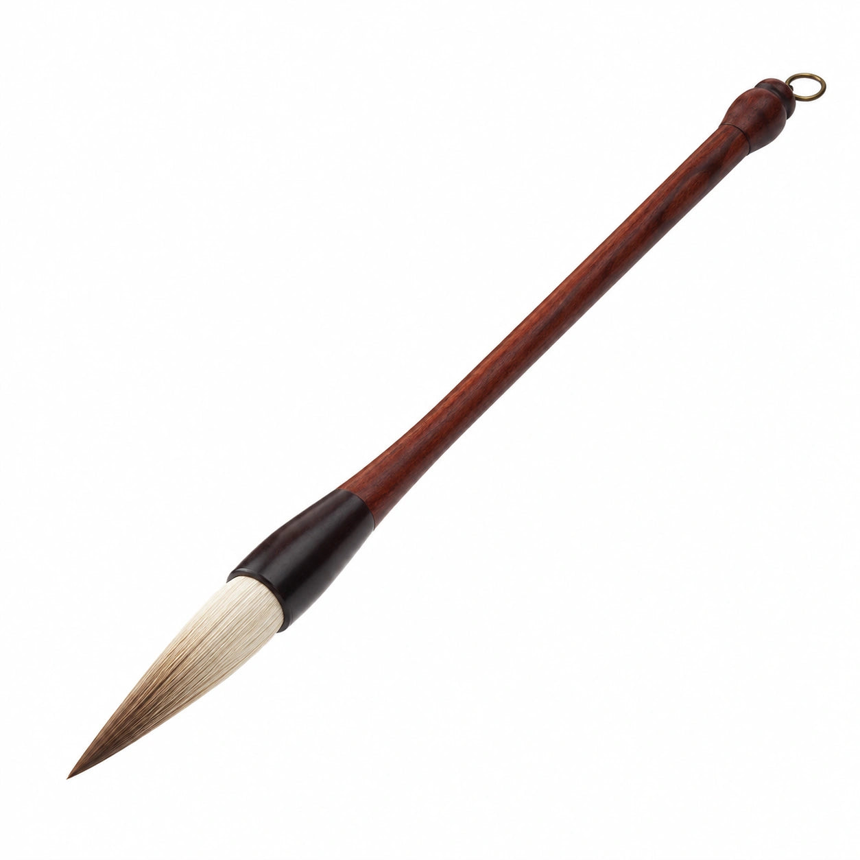 Traditioneller Kalligrafie-Pinsel mit Holzgriff in Rotbraun