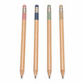 Bleistiftset mit Radiergummi, 4 Farben: Rosa, Blau, Grün, Beige