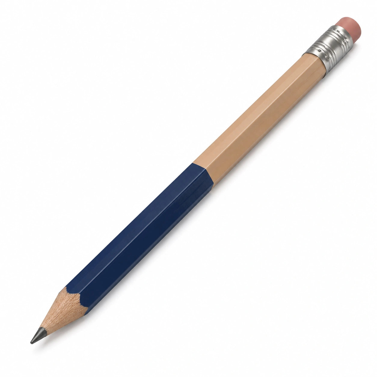 Bleistift mit Radiergummi in Blau/Beige