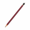 Sechseckiger roter Bleistift mit Radiergummi