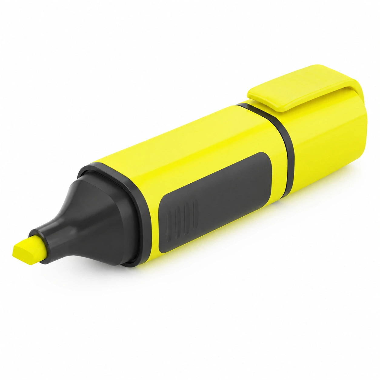Ergonomischer Textmarker in Gelb mit Dickem Spitze