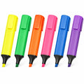 Textmarker Set mit 6 Farben: Gelb, Grün, Orange, Pink, Blau, Lila