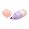 Textmarker Violett mit Breiter Spitze und Rosa Kappe