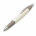 Eleganter Kugelschreiber Creme Grau mit Druckmechanismus
