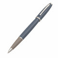 Eleganter Kugelschreiber Blau-Grau mit Metallspitze