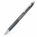Druckkugelschreiber mit Metallclip in Schwarz und Blau