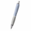 Ergonomischer Druckkugelschreiber Blau und Grau mit Nachfüllmine